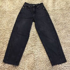 Garage wide leg high rise jeans